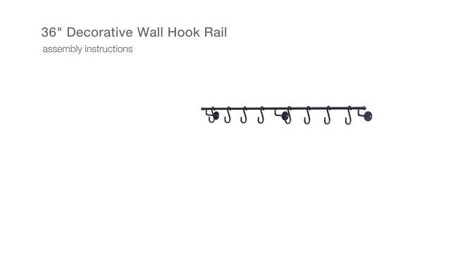 Modern Trim Metal S-Hook Wall Rack - Hearth & Hand™ with Magnolia, 2 of 6, play video
