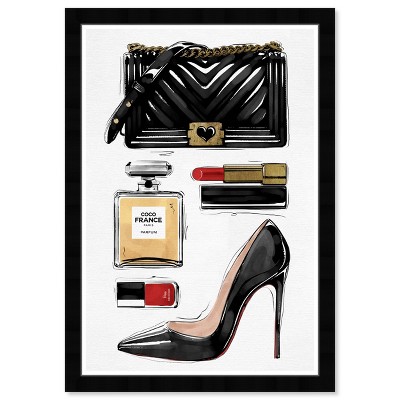 13" x 19" My Favorite Accessories Fashion and Glam Framed Wall Art Black - Wynwood Studio: Modern Decor, Vertical Display