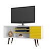 Sapphtopaz Modern TV Stand for TVs Up to 55" with Storage Cabinet&Open Shelves Entertainment Center with Splayed Wood Leg for Living Room - 3 of 4