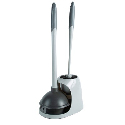 Bath Bliss Bath Bliss 2-in-1 Toilet Brush and Plunger Set in Stainless  Steel in the Toilet Brush Holders department at