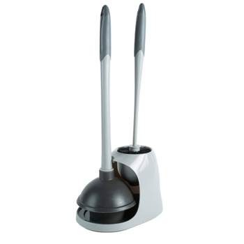 OXO Good Grips Stainless Steel Toilet Plunger and Canister Round