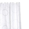 Carnation Home Fashions "Ava" Fabric Shower Curtain - White 70x72" - 2 of 3