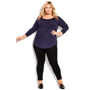 Avenue Milly Pleat Plain Top - 1 of 4