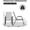 ODK Outdoor Patio Chairs Set of 4,Stackable Metal Dining Chairs Set with Teslin Breathable Material All Weather Resistant for Indoor,Backyard,Lawn - 3 of 4