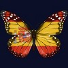 Junior's Design By Humans Butterfly Flag Of Spain By GiftsIdeas T-Shirt - 2 of 2