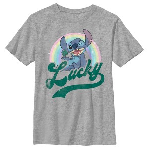 Boy's Lilo & Stitch Distressed Lucky Wink T-Shirt - 1 of 4