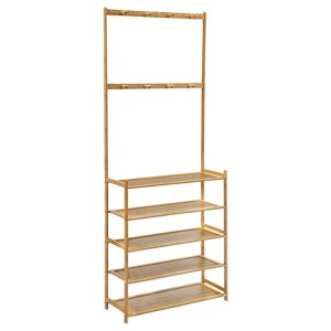YIYIBYUS 5-Tier Shoe Rack, Stackable Shoes Organizer for Entryway and Closet Hallway - 1 of 4