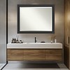 Amanti Art Sloped Beveled Framed Bathroom Vanity Wall Mirror - 4 of 4