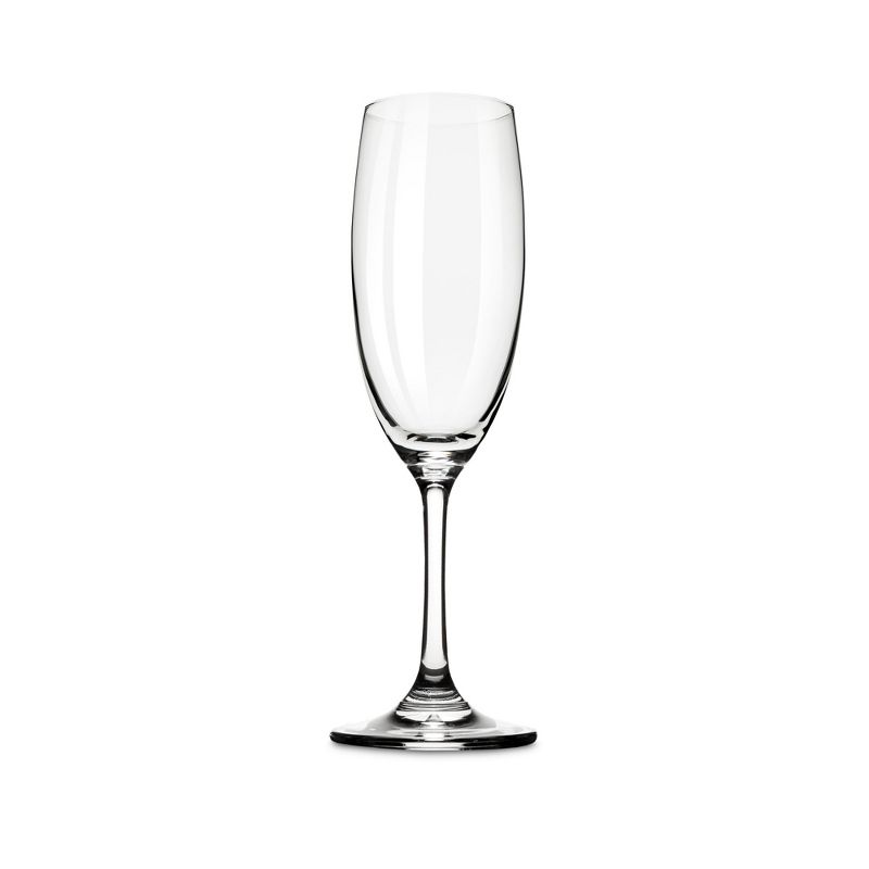 True Cuvée Champagne Flutes, Lead-Free Crystal Sparkling Wine Glasses, Stemmed Wine Glass Set, Set of 4, 7 Ounces, Clear Finish, 3 of 5