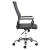 Office Chair 41.1–44.3"H Black – Tufted Faux Leather Upholstery with Chrome Steel Frame, Modern Adjustable Swivel Seating by Zuo Modern - 3 of 4