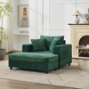TinyHomie Chaise Lounge Chair with Removable Ottoman, Accent Sofa Bed Upholstered Sleeper Couch Bed with Pillows, Modern Deep Seat - 2 of 4