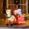 ChicFurnit Inflatable Holiday Decorations 6.5FT Christmas Santa with Sleigh Reindeer Inflatable Decoration for Holiday Yard, Red, 78.8"*31.5"*50.5" - 4 of 4