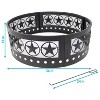 Sunnydaze Outdoor Heavy-Duty Steel Portable Large Round Four Star Cut Out Fire Pit Ring - 36" - Black - 3 of 4