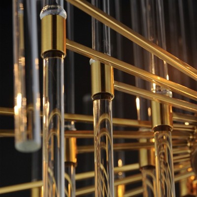 Divine 8-Light Heritage Brass and Clear Glass Chandelier