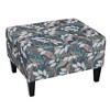Lyngins Classic Fabric Ottoman with Birch Wood Legs, Foam-Padded Foot Stool, Ottoman Bench, Extra Seating for Living Room & Bedroom - 4 of 4