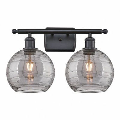 Athens Deco Swirl - 2 Light Bath Vanity In Industrial Style-11.25 Inches Tall and 18 Inches Wide