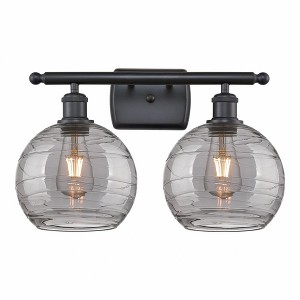 Athens Deco Swirl - 2 Light Bath Vanity In Industrial Style-11.25 Inches Tall and 18 Inches Wide - 1 of 1