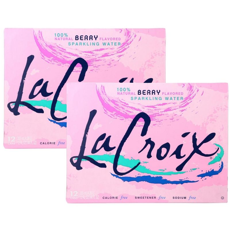 La Croix Berry Sparkling Berry Water - Case of 2/12 pack, 12 oz, 1 of 8