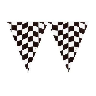 2 Packs Table Covers for Checkered Racing Flag Party Include 10 Packs Checkered Flags Birthdays Party Racing Flag Set 32 Ft Checkered Race Flag Banner
