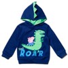 Peppa Pig George Fleece Pullover Hoodie Felt teeth and puff scales for realistic dino look Jogger Pants Outfit Set Toddler - 3 of 4