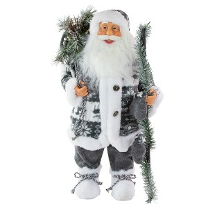 Northlight 24" Gray and White Nordic Santa Claus Christmas Figure - 1 of 4