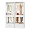Besiost 2PCS Closet System Organizer with Hanging Area, Freestanding Wooden Closet with Drawers - 4 of 4