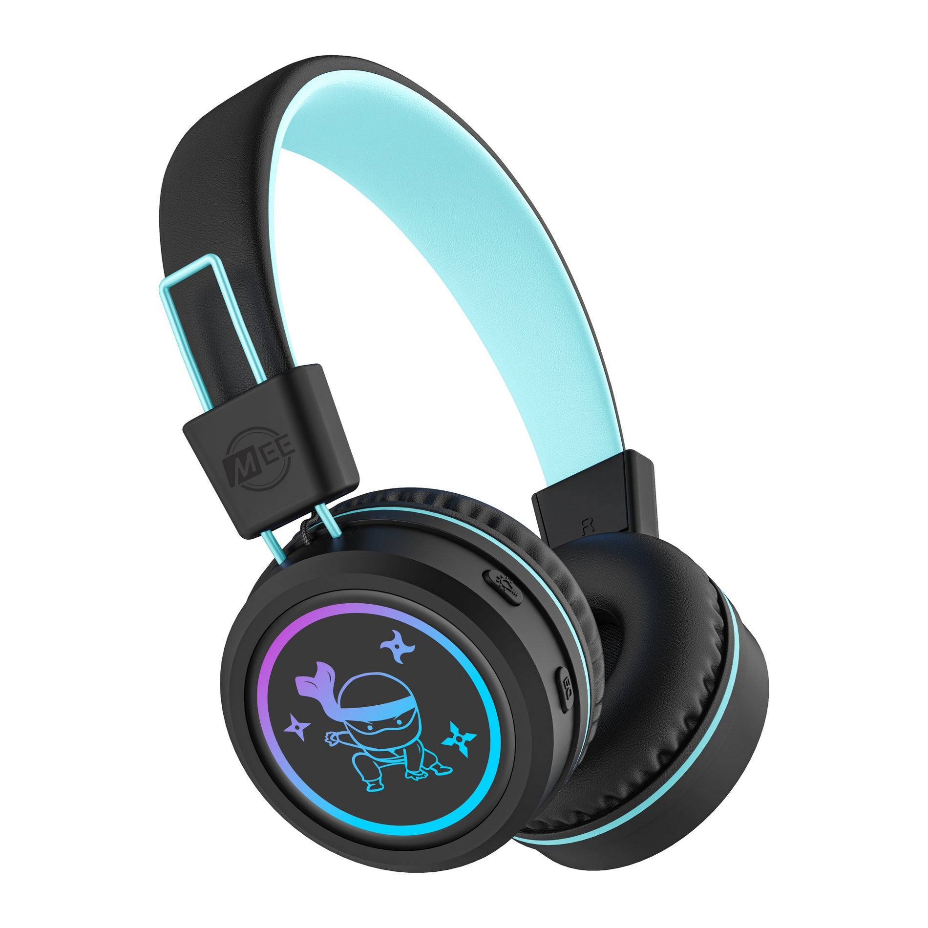 MEE audio KidJamz KJ55BT Safe Listening Bluetooth Wireless Kid's Headphones with LED Lights