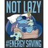 Men's Lilo & Stitch Not Lazy, Saving Energy T-Shirt - 2 of 4