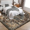Washable Long Runner Rug, Oriental Vintage Floral Rug, Low Pile Non-Slip Soft Faux Wool Rug, Hallway, Bedroom, Kitchen, Laundry Room, Entryway - 2 of 4