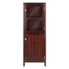 Brooke Cupboard with 1 Glass Door and 1 Cabinet Walnut - Winsome - 3 of 4
