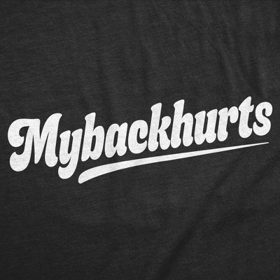 Мужские футболки Crazy Dog T-Shirts, Inc. Mens Funny T Shirts Mybackhurts Sarcastic Back Pain Graphic Novelty Tee For Men - Crazy Dog Men's T Shirt With Sarcastic Sayings Black XL — фото 2
