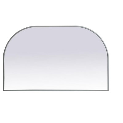 Elegant Lighting Metal Frame Arch Mirror 39x24 Inch in Silver