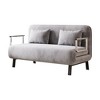 TiramisuBest 55" 3-in-1 Velvet Convertible Sleeper Sofa Bed w/Adjustable Backrest & Pillow,Chaise to Twin Bed for Home Office (Light Gray) - 4 of 4
