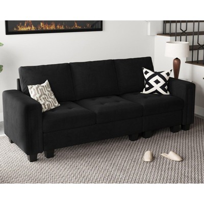 Belffin Modular Velvet Tufted Sofa Couch 3 Seater for Living Room