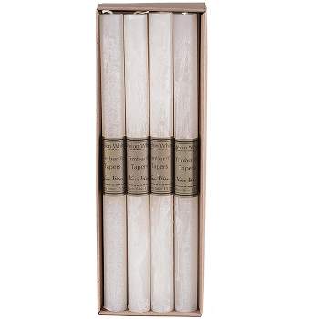 Melon White Timber Tapers - Set of 12