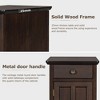 Vintage End Table with USB Ports and 1 Drawer with Cup Holders, Sofa Side Table Bedside Nightstand Narrow Table for Living Room Bedroom - 4 of 4