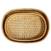 Household Essentials Handwoven Nestable Oval Trays, Natural, Set of 2 - 4 of 4
