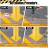 2PCS Safety Bollard, 42 Inch High 4" Diameter Steel Pipe Safety Bollard with Anchor Bolts - 3 of 4