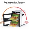 Kismile Dual-Zone Food Dehydrator with 12 Stainless Steel Trays, 1100W, Auto Keep-Warm & Independent Control - 4 of 4