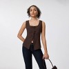 Women's Square Neck Sleeveless Front Bow Tie Closure Vest Top - A New Day™ - 3 of 4