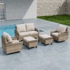 EAGLE PEAK Wicker Outdoor Patio Conversation Set - 2 of 4