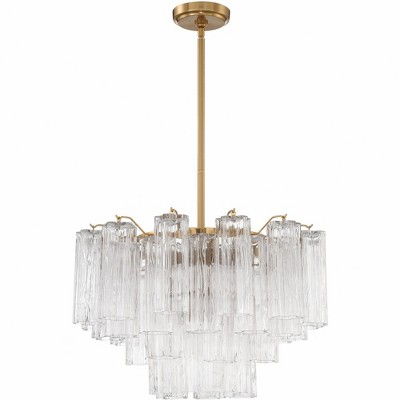 Crystorama Lighting Addis 9 - Light Chandelier in  Aged Brass