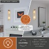 VAXCEL Barbier 2-Light 5.5 in. Wide x 22.25 in. Height Modern Flush Wall Sconce with Clear Ribbed Glass Shade - 2 of 4