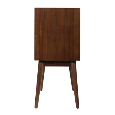 Walnut Brown Mid-Century Modern Freestanding Office Cabinet
