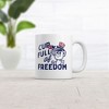 Crazy Dog Cup Full Of Freedom Mug Funny Sarcastic Fourth Of July Graphic Novelty Coffee Cup-11oz - 2 of 4