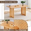 NicBex Rustic Solid Wood Rectangular/Round Dining Table with Imitation Rattan Base,Modern Home Kitchen Table Tea Table,Dining Room Furniture - 4 of 4