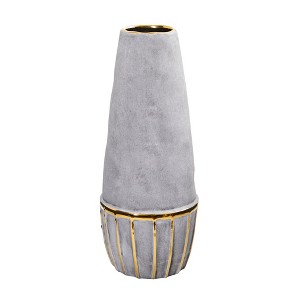 Nearly Natural 15-in Regal Stone Decorative Vase with Gold Accents - 1 of 1