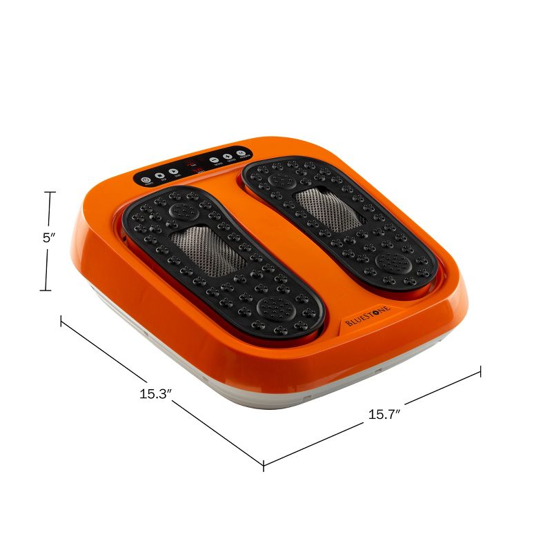 Foot Massager – Vibrating Platform with Rotating Acupressure for Feet and Legs with Remote Control Included by Bluestone (Orange), 2 of 13