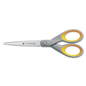 Westcott Titanium Bonded Scissors With Soft Grip Handles 7" Straight 13526 - 1 of 3