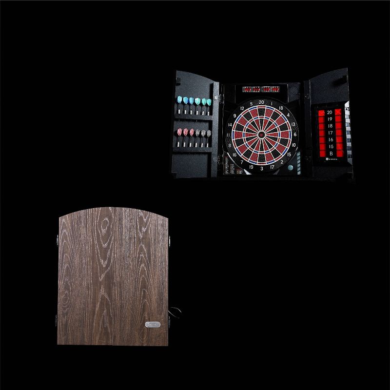 MD Sports New Haven Electronic Dartboard with Cabinet, 3 of 10